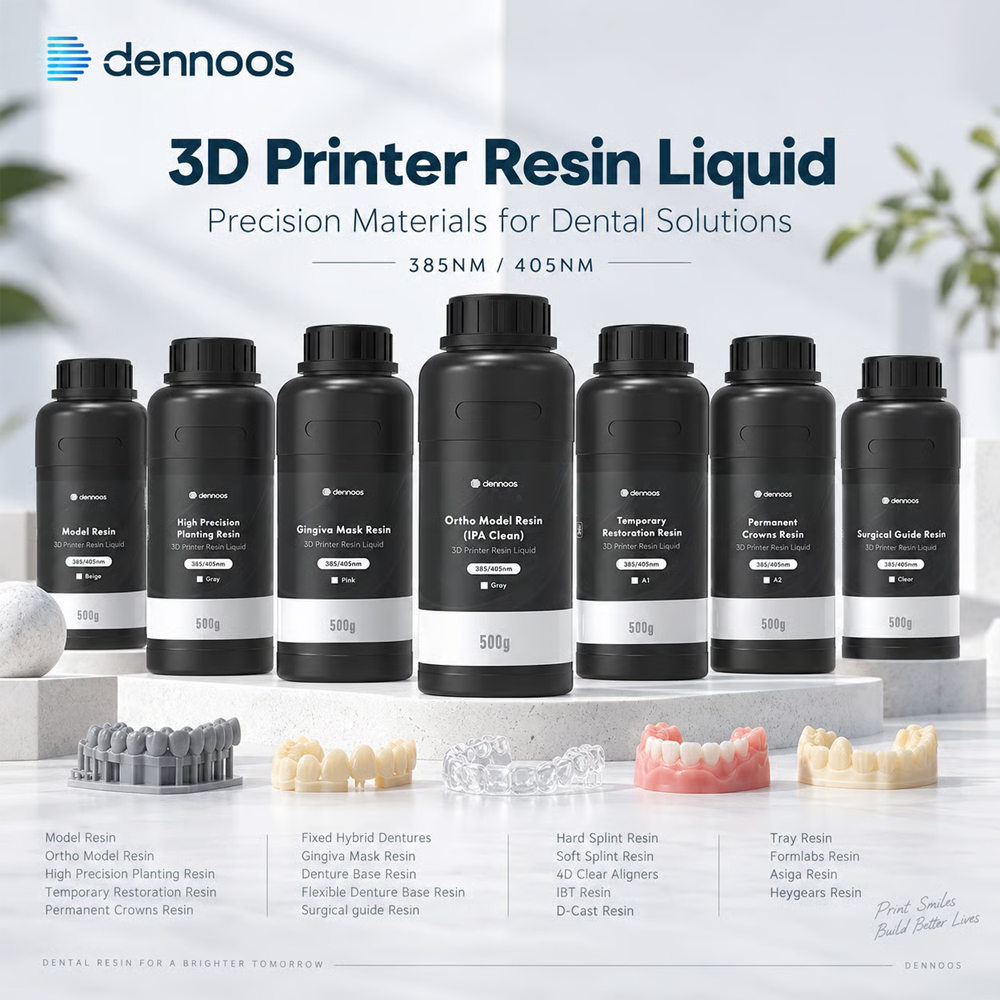 3D Printing Dental - เรซินสำหรับเครื่องพิมพ์ 3 มิติ โมเดลห้องปฏิบัติการทันตกรรม ฟันปลอมถาวรแบบยึดติด ฟันปลอมแบบผสม