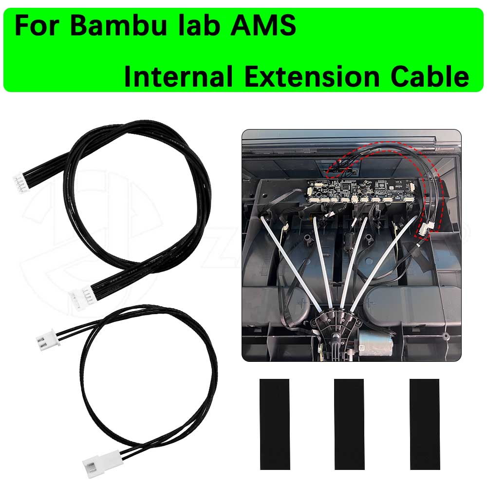 3D Printer Cable Chain - สายต่อภายใน AMS สำหรับอัปเกรด Bambu Lab AMS