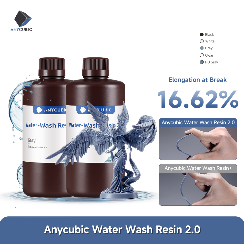 3D Printing Dental - ANYCUBIC น้ํา-ล้างเรซิ่นสําหรับ LCD 3D เครื่องพิมพ์ความแม่นยําสูงกลิ่นต่ําความหนืดต่ํา 3D