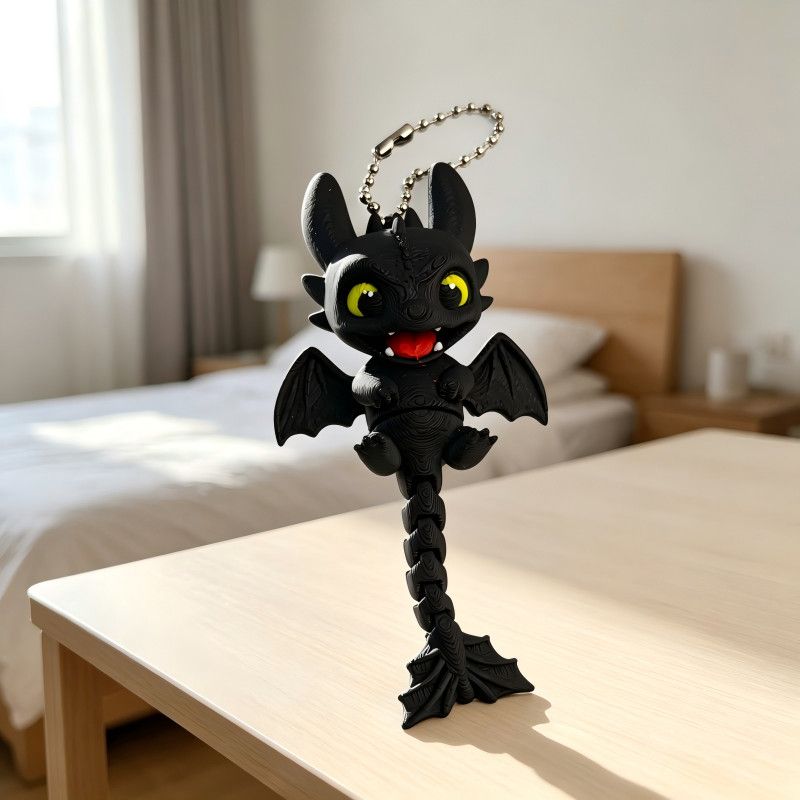 พวงกุญแจมังกรไร้ฟัน พิมพ์ 3 มิ - 3D Printing Keychain บทวิจารณ์และราคา