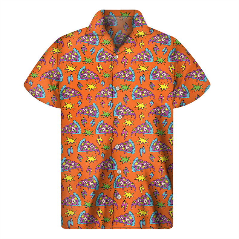 เสื้อเชิ้ตฮาวายลายพิซซ่าการ์ตู - 3D Printing Food บทวิจารณ์และราคา