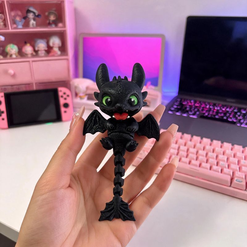 จี้มังกรขยับได้พิมพ์ 3 มิติ ไน - 3D Printing Keychain บทวิจารณ์และราคา