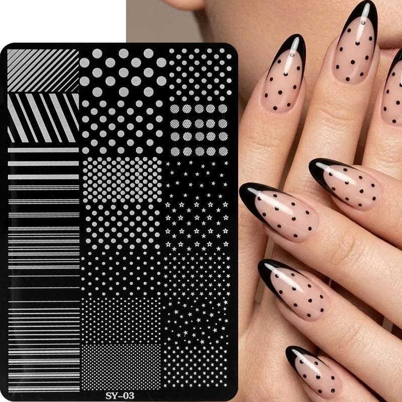 【B】แผ่นปั๊มลายเล็บ 3D ลายจุดแล - 3D Printing Template บทวิจารณ์และราคา