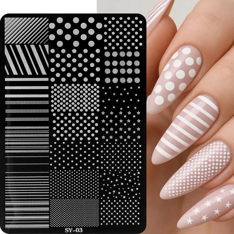 【B】แผ่นปั๊มลายเล็บ 3D ลายจุดแล - 3D Printing Template บทวิจารณ์และราคา
