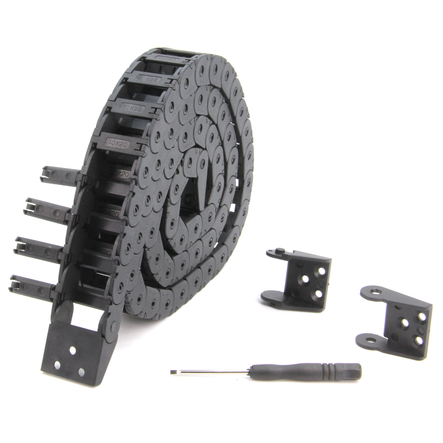 10X20 มม.ลากโซ่ความยาว 1 เมตรเ - 3D Printer Cable Chain บทวิจารณ์และราคา