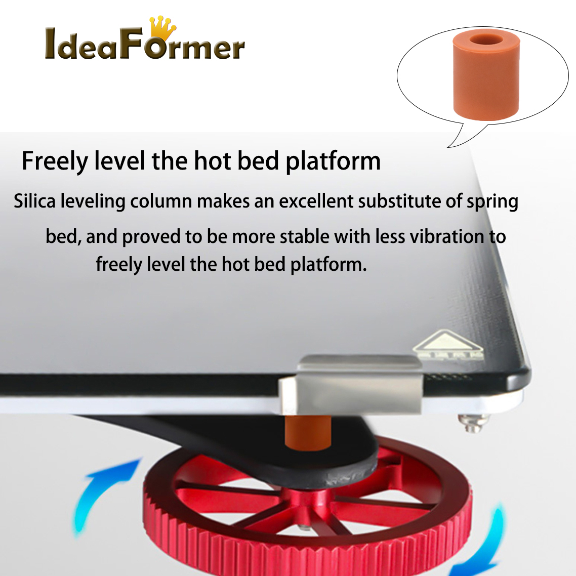 IdeaFormer 4Pcs ซิลิโคน Solid  - 3D Printer Bed Spring บทวิจารณ์และราคา